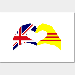 We Heart UK & South Vietnam Patriot Flag Series Posters and Art